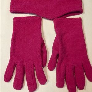 NEW PINK HEADBAND & GLOVES (L) pd $30